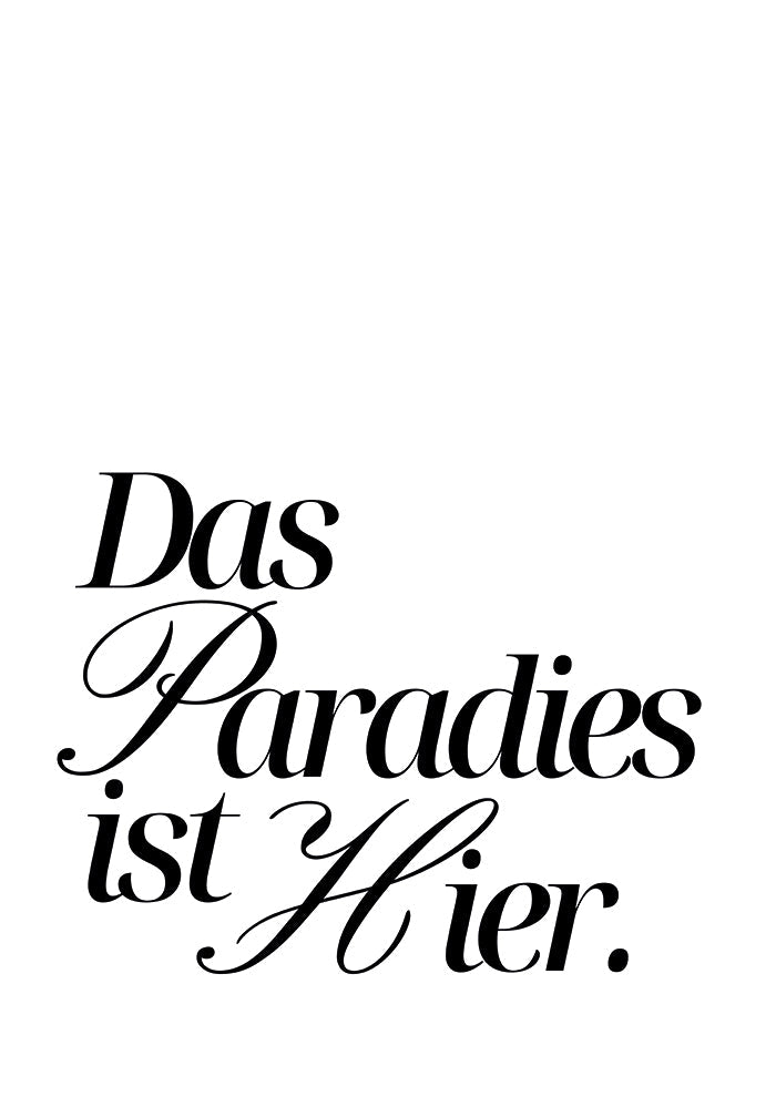 Das Paradies ist hier black