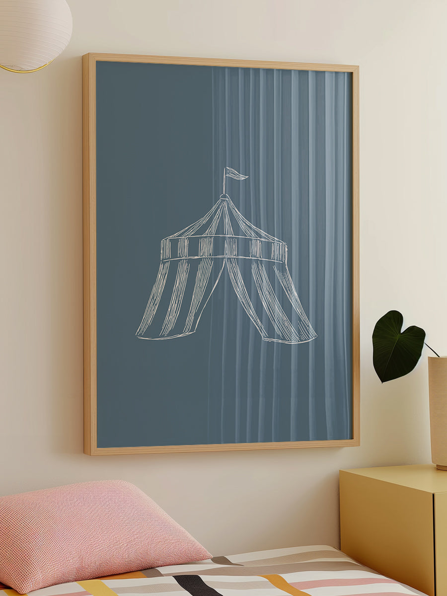 Circus Tent Vintage Blue