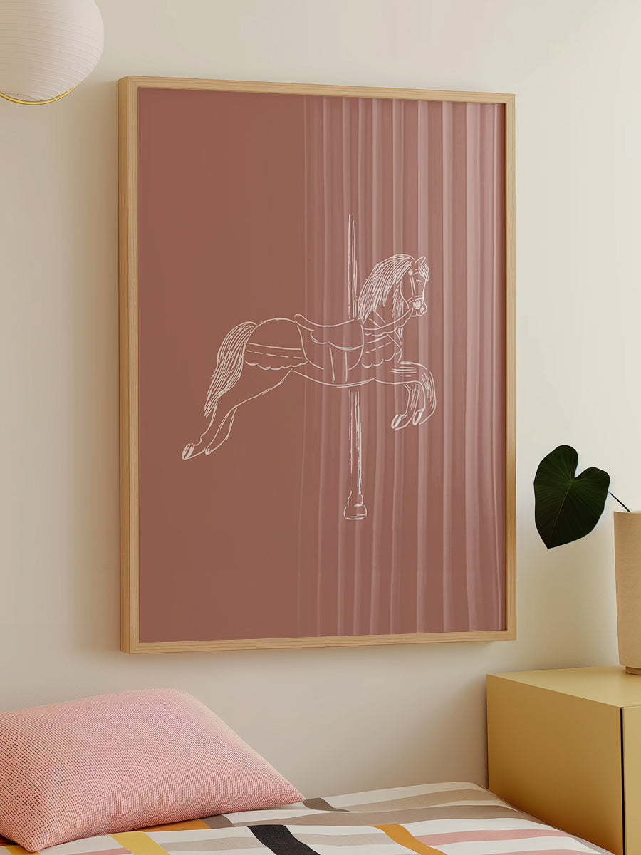 Circus Horse Vintage Red