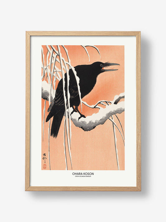 Crow On Snowy Branch
