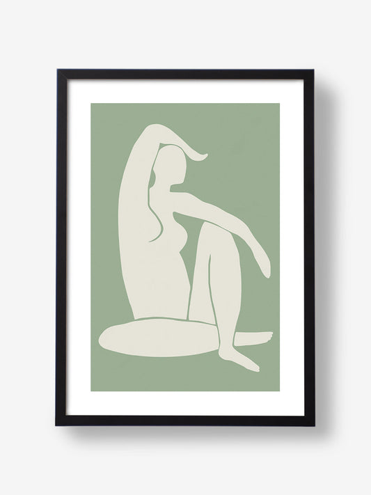 Figure Matisse Style Green