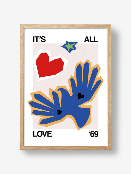 It's All Love 69 Bird Blue