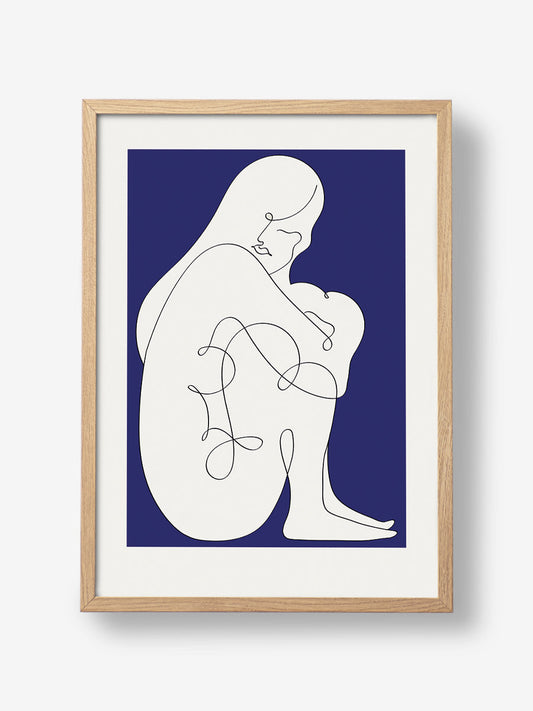 Sitting Woman Blue