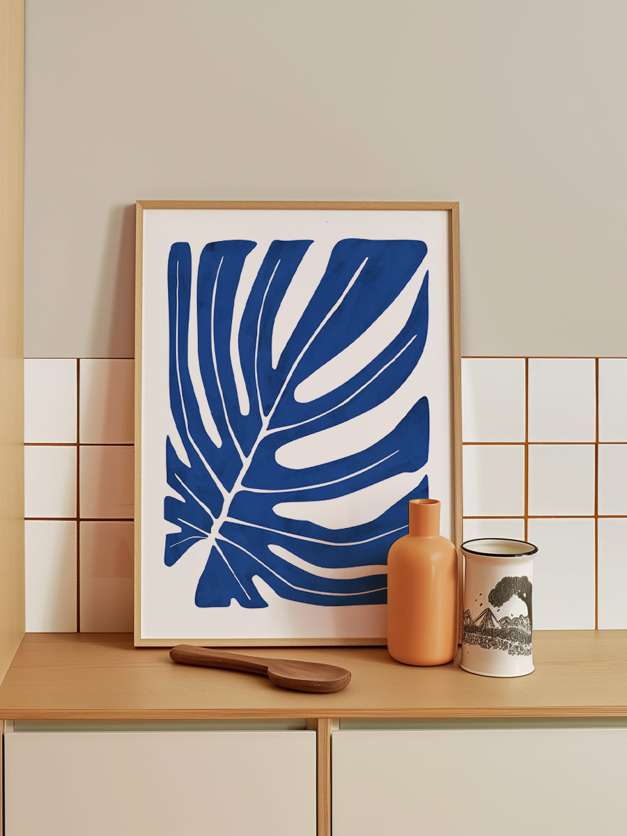 Indigo Leaf Silhouette