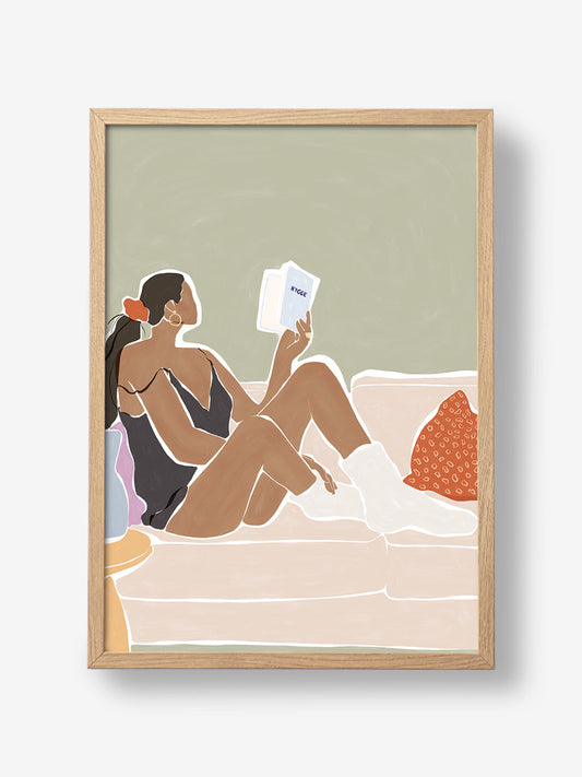 Woman Enjoying a Great Hygge Book