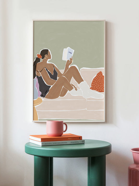 Woman Enjoying a Great Hygge Book