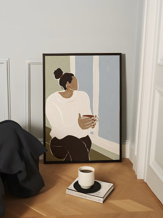 Woman Enjoying a Cup of Tea
