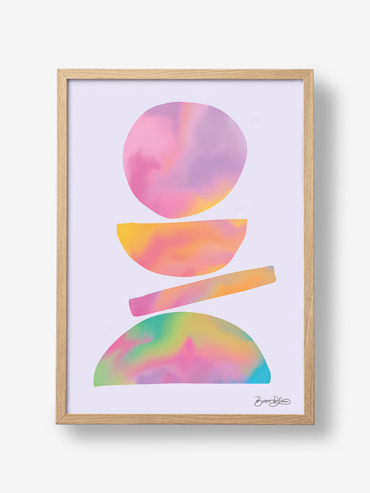 Rainbow Midcentury Composition