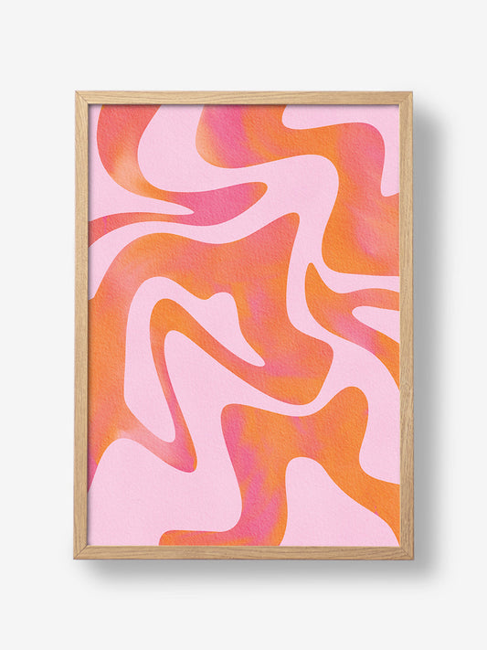 Abstract Wave in Pink