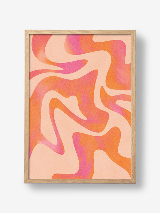 Abstract Wave Peach Fuzz