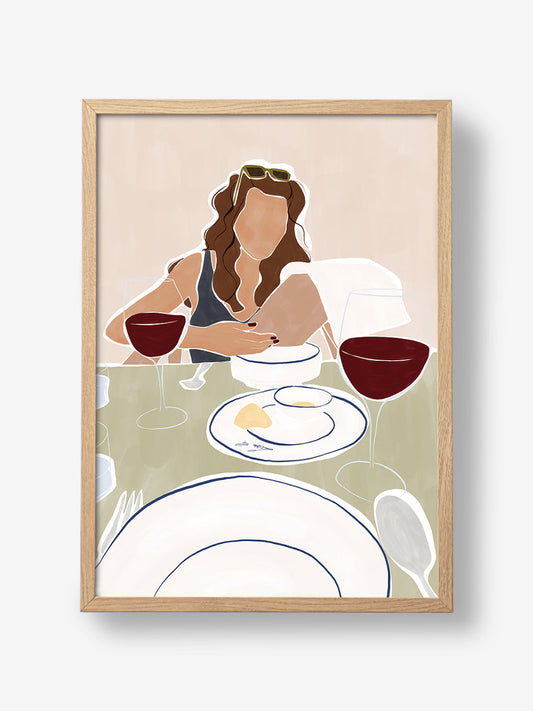 Woman Dining In a Restaurant