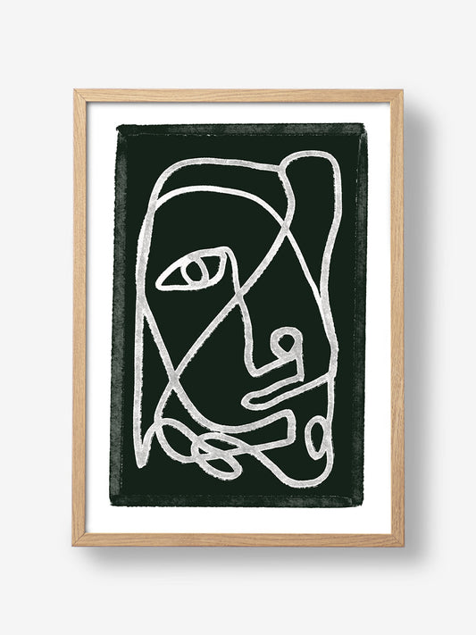 Abstract lined black