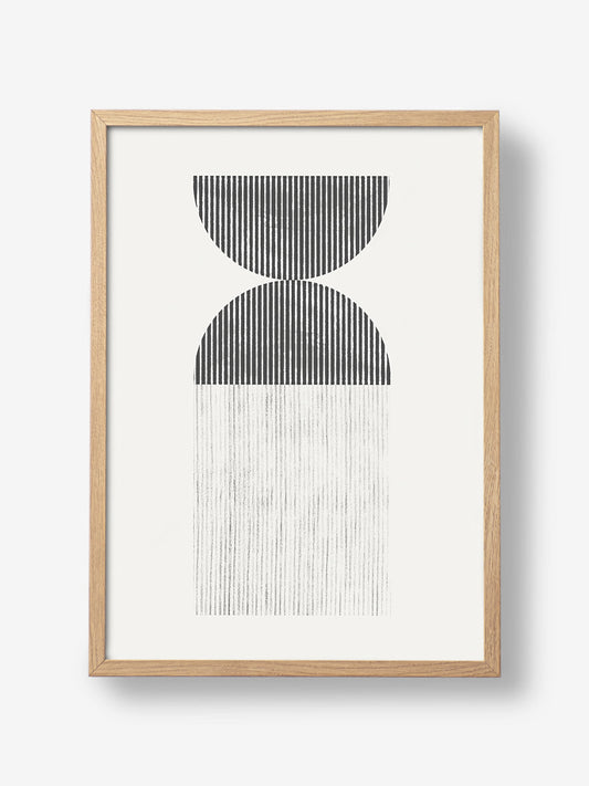 Retro Geometric Line Art