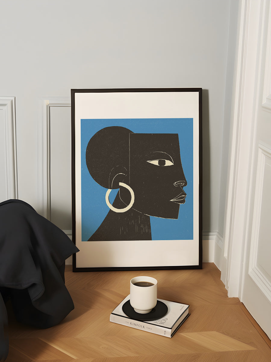 Portrait Woodblock Abstracted