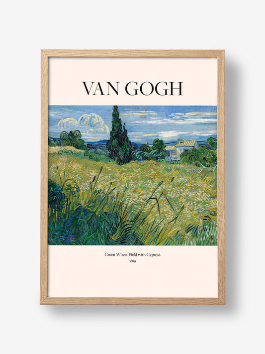 Green Wheat Field With Cypress Van Gogh
