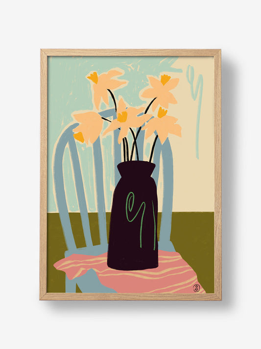 Minimalist Still Life With Flowers