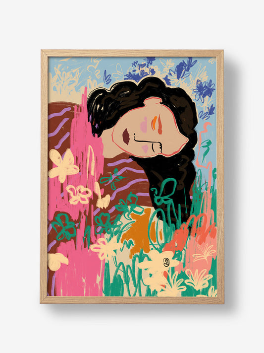 Surrounded By Colorful Flowers