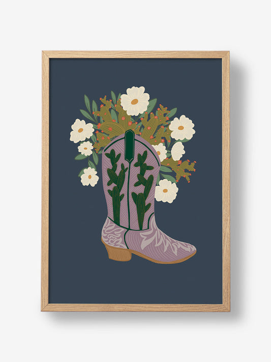 Cow boy shoes and floral