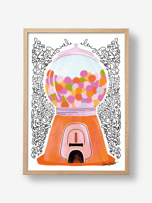 Bubble Gum Orange Doodle