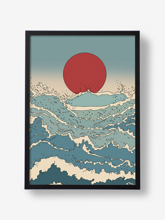 Crimson Horizon Waves