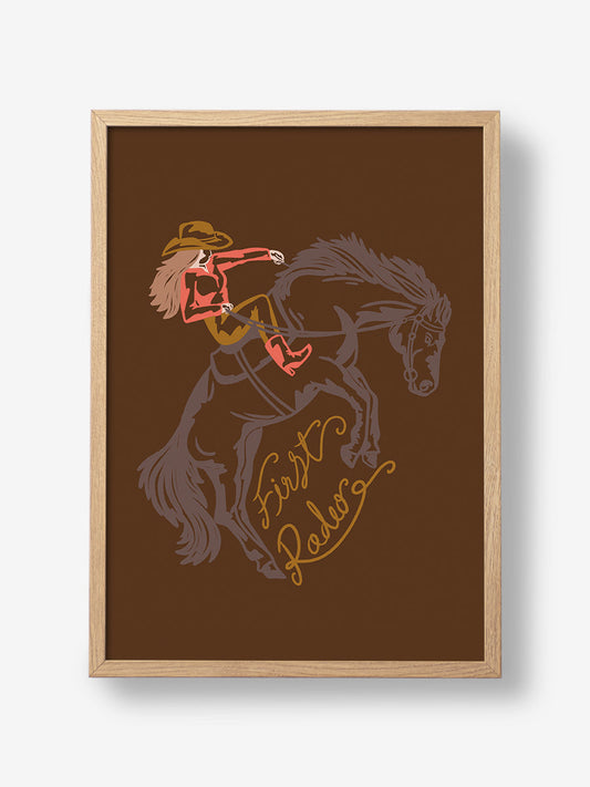 Cowgirl Riding A Rearing Horse 4