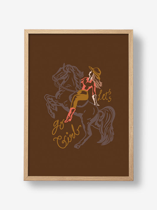 Cowgirl Riding A Rearing Horse 2