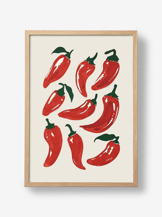 Spicy Chili Peppers Art