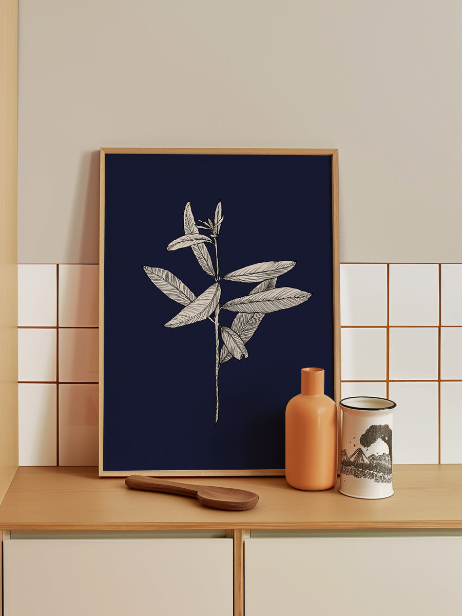 Plant with Delicate Leaves Navy