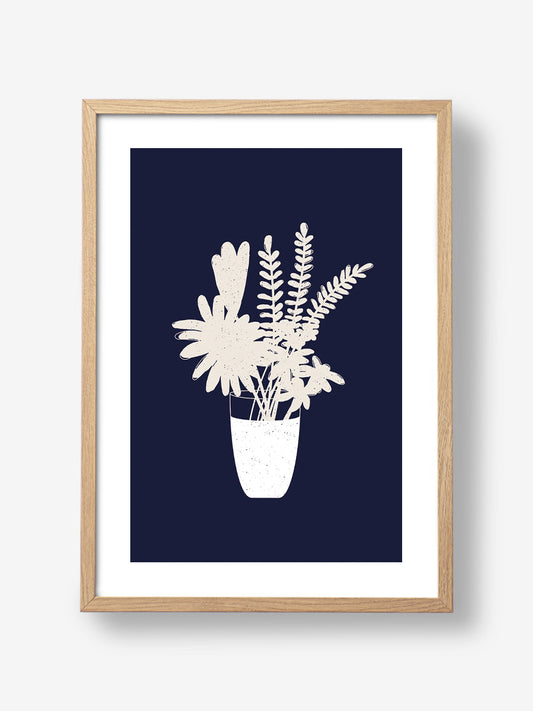 Sepia Floral Silhouette