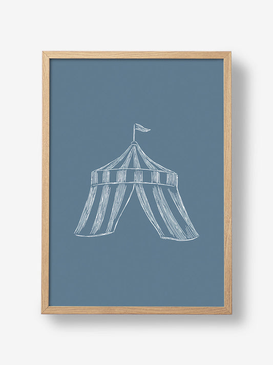 Circus Tent Vintage Blue