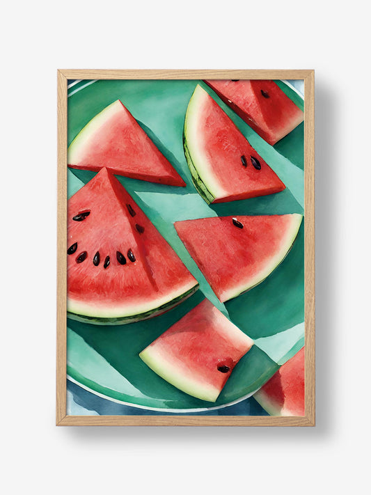 Melon slices on a plate