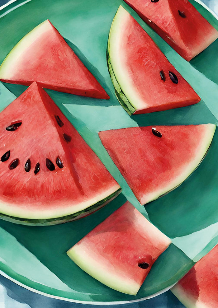 Melon slices on a plate